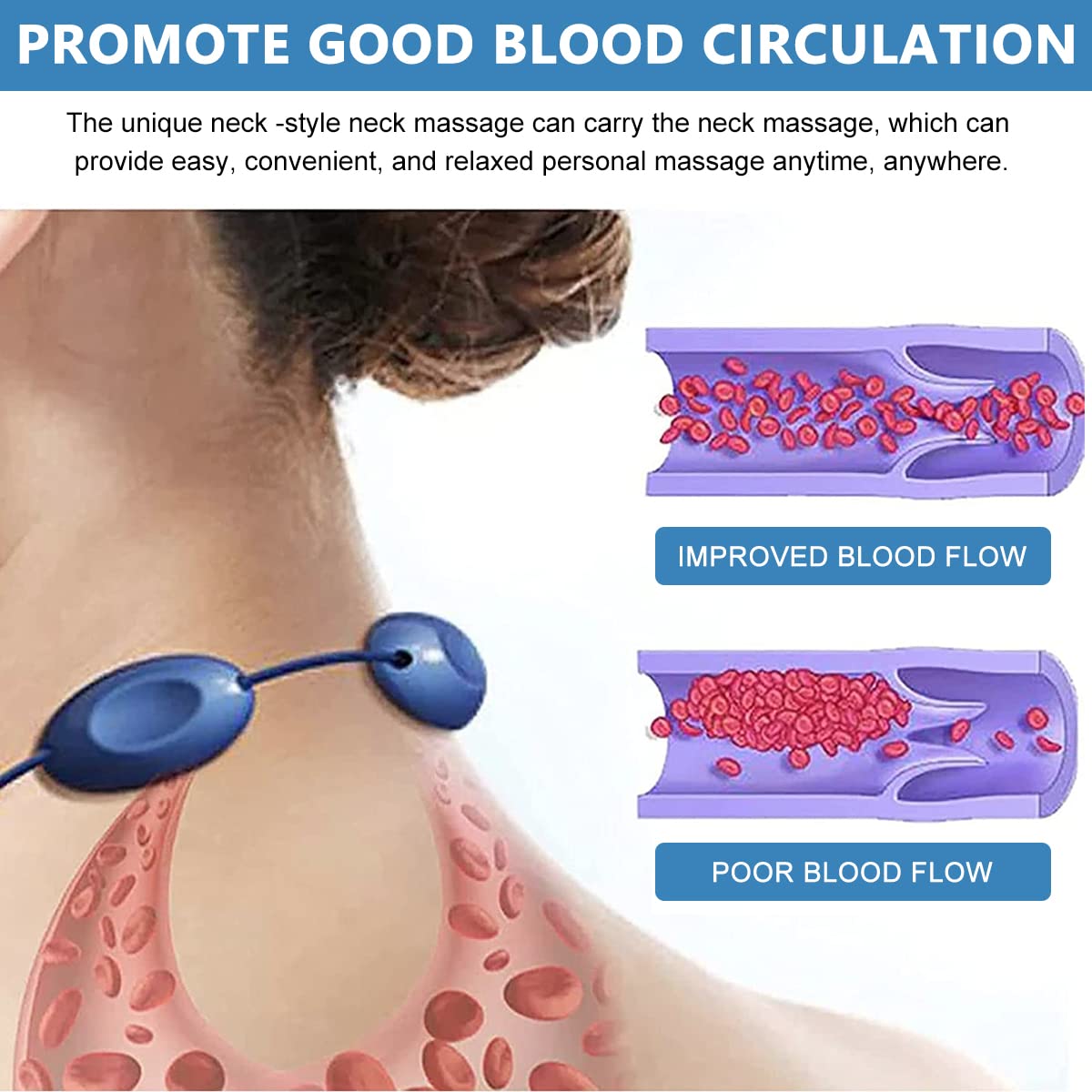 HANNEA EMS Electric Neck Massager Relief Neck Pain, Mini Neck Massager with 5 Modes, Smart Neck Massager Heat Therapy, Lightweight Electric Pulse Neck Massager for Travel, Home and Office Use HANNEA EMS Electric Neck Massager Relief Neck Pain, Mini Neck Massager with 5 Modes, Smart Neck Massager Heat Therapy, Lightweight Electric Pulse Neck Massager for Travel, Home and Office Use